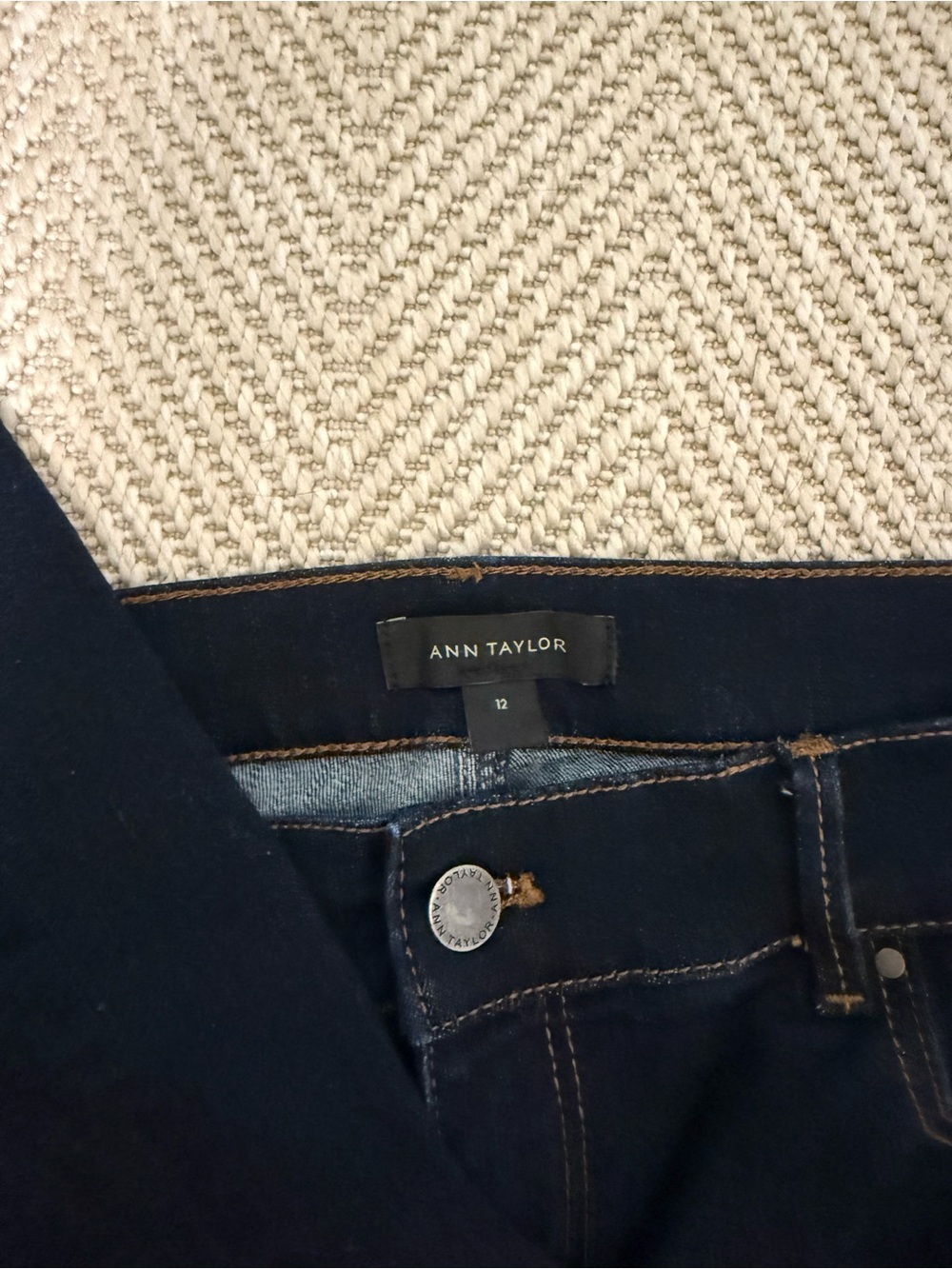 Ann Taylor Dark Indigo Flare Jeans - Picture 3 of 3